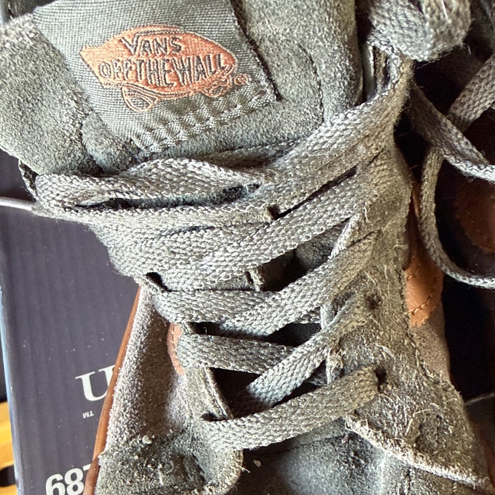 Vans Charcoal and Brown High-Top Sneakers